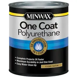 One Coat Polyurethane Finish, Crystal Clear Satin, Qt. 1