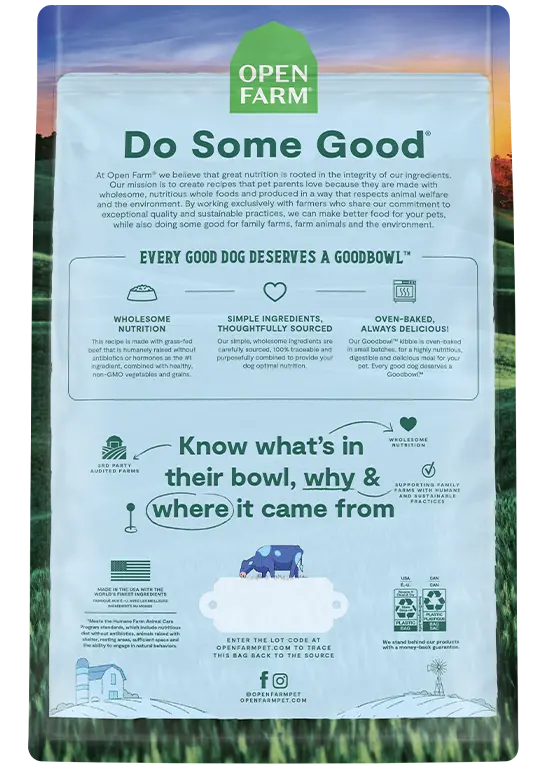 Open Farm Goodbowl™ Grass-Fed Beef & Brown Rice Recipe For Dogs 2