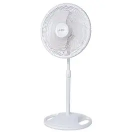 Oscillating Stand Fan, White, 16-In. 1