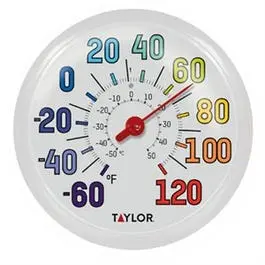 Outdoor Thermometer, Big And Bold Dial, Sky Blue, 13.25-In. 1