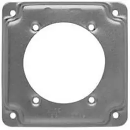 Outlet Box Cover, Flat Corner Square, 1/2-In. Rise, 4-In. 1