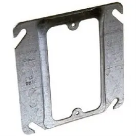 Outlet Box Cover, Single, Square, 1/4-In. Rise, 4-In. 1