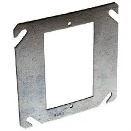 Outlet Box Cover, Single, Square, Flat, 4-In. 1