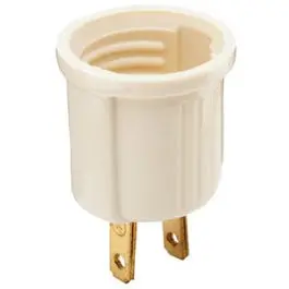 Outlet To Lampholder Adapter Ivory 1