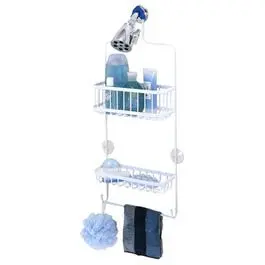 Over-The-Shower Caddy, White, Large 1