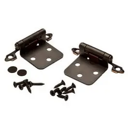 Overlay Hinge, Self-Closing, Bronze/Copper, 2-Pk. 1