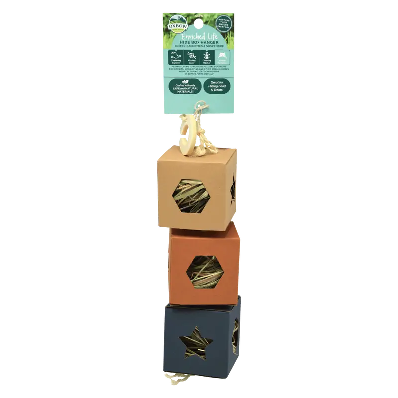 Oxbow Enriched Life – Hide Box Hanger Small Animal Toy 1