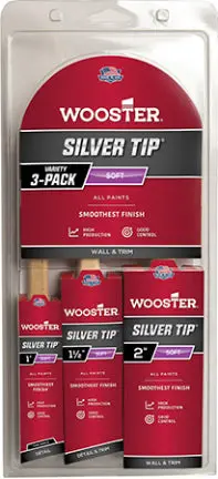 Paint Brush Variety 3 Pk Silver Tip 1