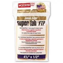 Paint Roller Cover, 2-Pack, Jumbo-Koter, Super Fab, Ftp, 4-In. X .5-In. 1
