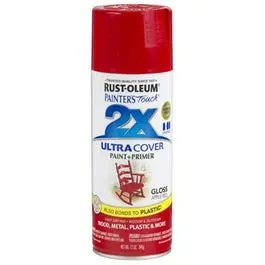 Painter's Touch 2X Spray Paint, Gloss Apple Red, 12-Oz. 1