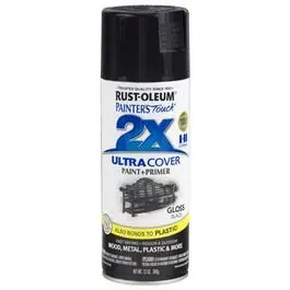 Painter's Touch 2X Spray Paint, Gloss Black, 12-Oz. 1