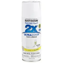 Painter's Touch 2X Spray Paint, Gloss White, 12-Oz. 1
