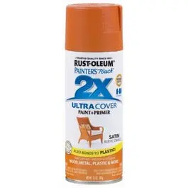 Painter's Touch 2X Spray Paint, Satin Rustic Orange, 12-Oz. 1