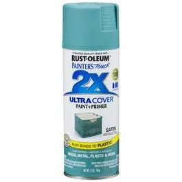 Painter's Touch 2X Spray Paint, Satin Teal, 12-Oz. 1