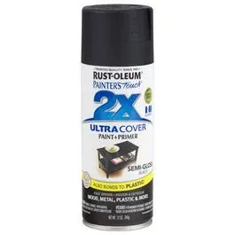 Painter's Touch 2X Spray Paint, Semi-Gloss Black, 12-Oz. 1