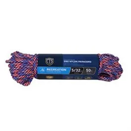 Paracord 550 Nylon Rope, Patriot, 5/32-In. X 50-Ft. 1