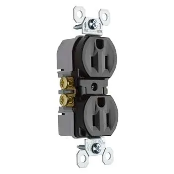 Pass & Seymour 15A/125V Trademaster® Tamper-Resistant Duplex Receptacle, Brown 1