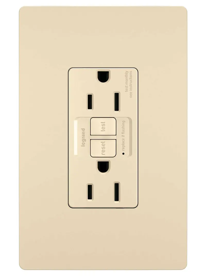 Pass & Seymour 5A - 125V 5-15R Gfci Outlet Receptacle Set Ivory 1