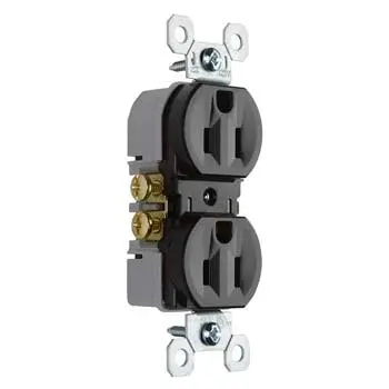 Pass & Seymour Trademaster® 15A/125V Duplex Receptacle, Brown 1