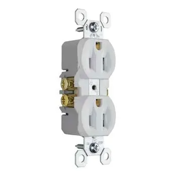 Pass & Seymour Trademaster® 15A 125V Duplex Receptacle, White 1
