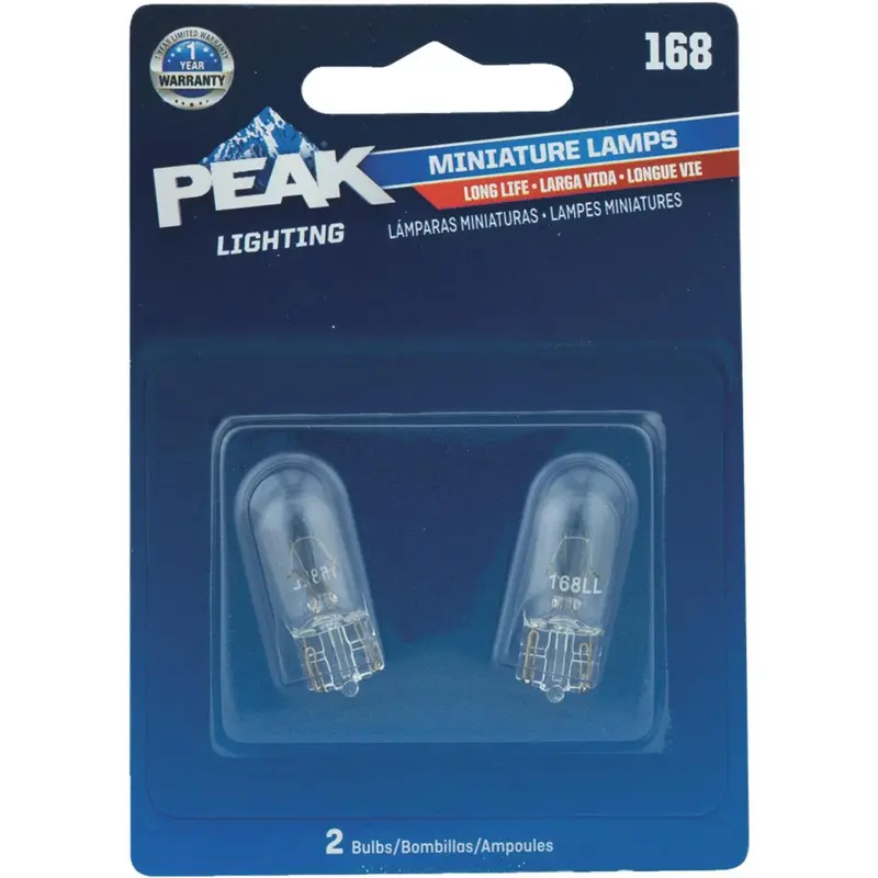 Peak 168 14V Mini Incandescent Automotive Bulb (2-Pack) 1