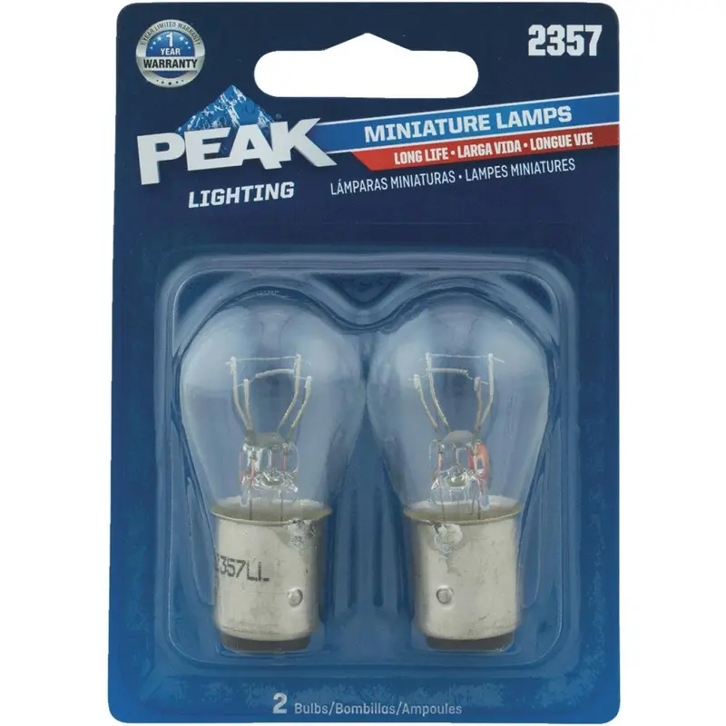 Peak 2357 12.8/14V Mini Incandescent Automotive Bulb (2-Pack) 1