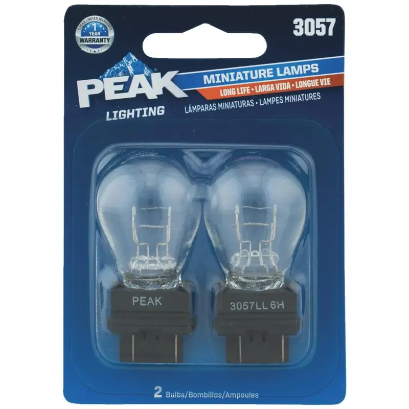 Peak 3057 12.8/14V Mini Incandescent Automotive Bulb (2-Pack) 1