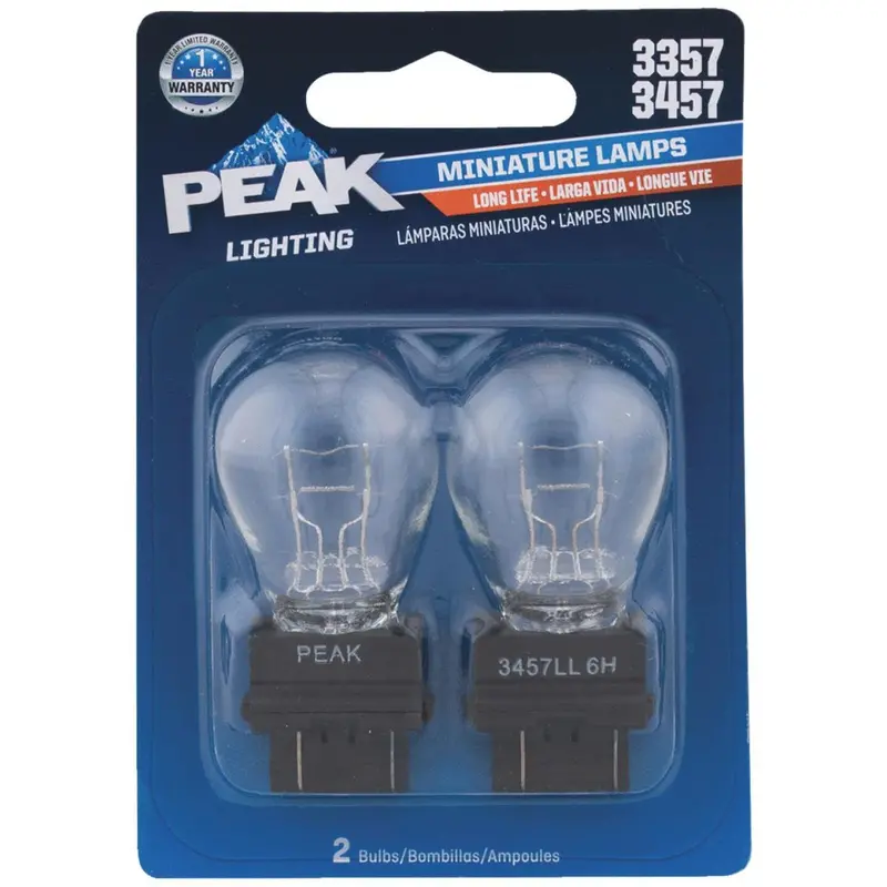 Peak 3357/3457 12.8/14V Mini Incandescent Automotive Bulb (2-Pack) 1