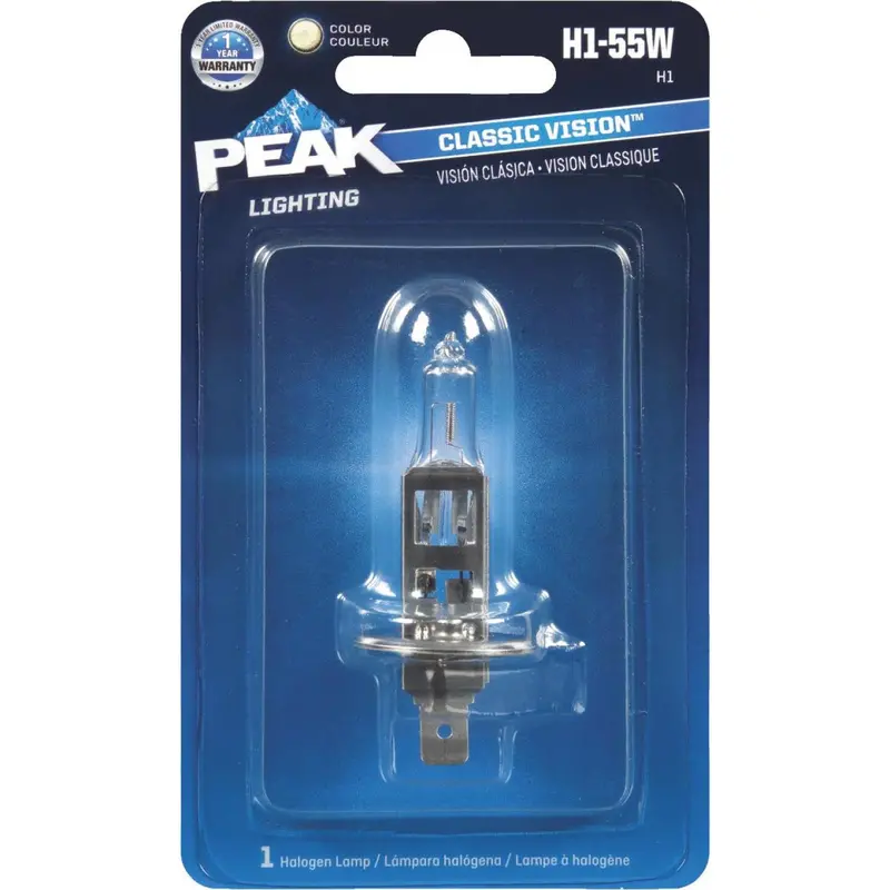 Peak Classic Vision H1-55W 12.8V Halogen Automotive Bulb 1