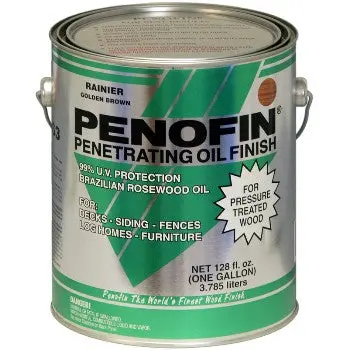 Penofin F3ptrga Penofin Penetrating Oil For Pressure Treated Wood, Rainier ~ Gallon 1