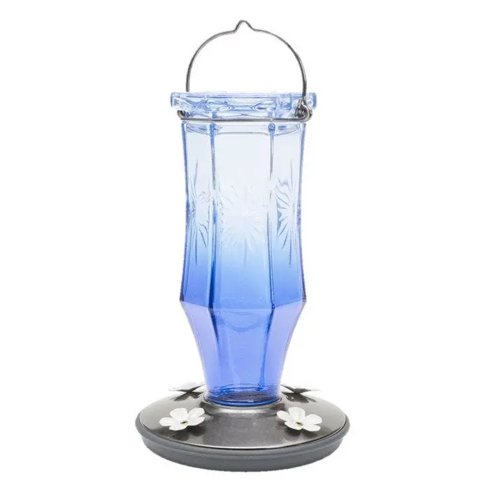 Perky-Pet® Sapphire Starburst Vintage Glass Hummingbird Feeder 1