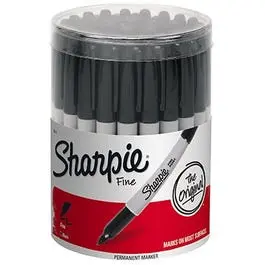 Permanent Marker, Fine Point, Black 1