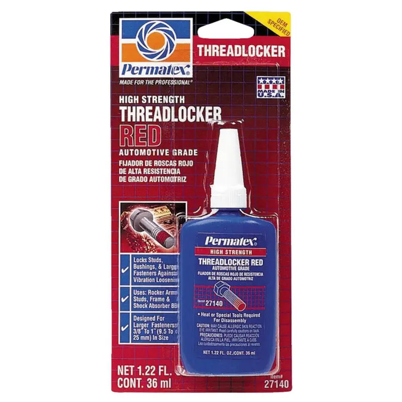 Permatex 1.22 Oz. Red High Strength Threadlocker 1