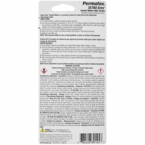 Permatex® Ultra Grey® Rtv Silicone Gasket Maker 1