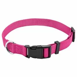 Pet Expert Adjustable Nylon Dog Collar, Pink, 3/8 X 8-12 In. 1