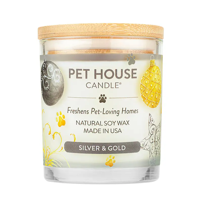 Pet House Silver & Gold Candle 1