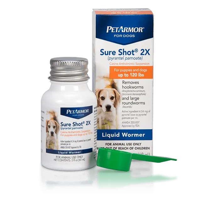 Petarmor® Sure Shot 2X (Pyrantel Pamoate) For Dogs 1