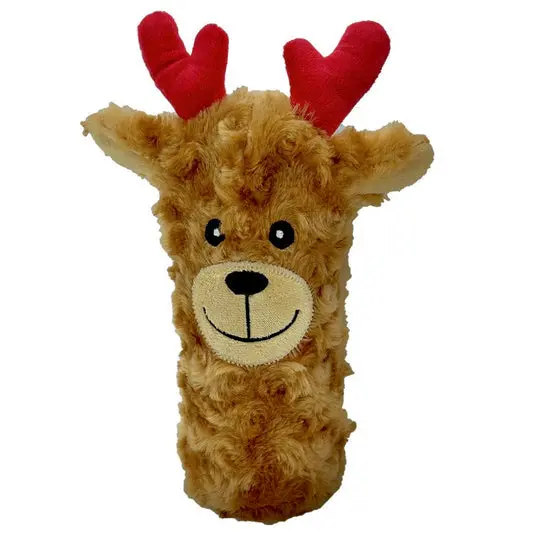 Petlou Christmas Squeaky Reindeer Bottle Dog Toy 1