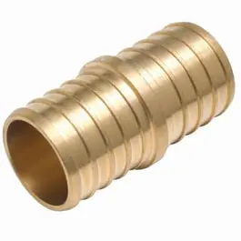 Pex Barb Insert Coupling, Brass, 1-In. 1