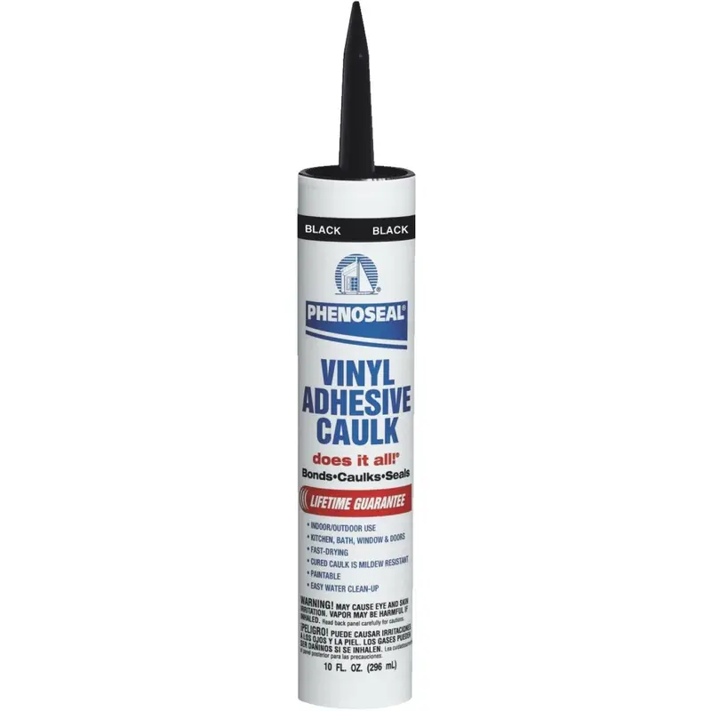 Phenoseal 10 Oz. Black Vinyl Adhesive Caulk 1
