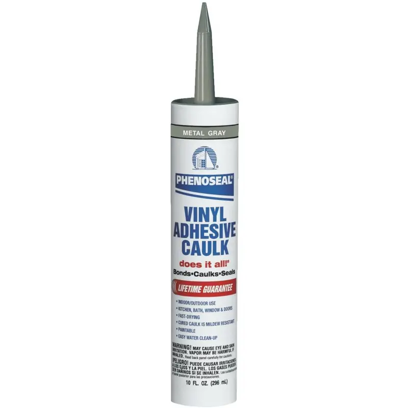 Phenoseal 10 Oz. Metal Gray Vinyl Adhesive Caulk 1