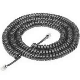 Phone Handset Cord, Black, 25-Ft. 1
