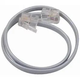 Phone Line Cord, Silver, 12-In. 1