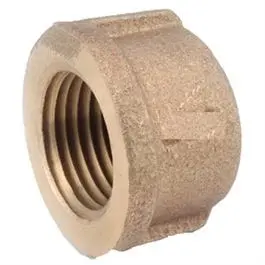 Pipe Cap, Rough Brass, 1/2-In. 1
