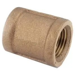 Pipe Coupling, Lead Free Rough Brass, 1/2-In. 1