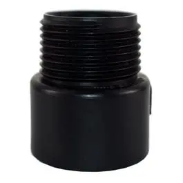 Pipe Fitting, Abs/Dwv Male Adapter, 4-In., Mpt X Hub 1