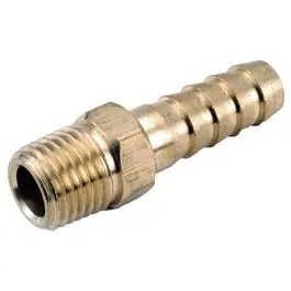 Pipe Fitting, Barb Insert, Lead-Free Brass, 3/8 Hose I.D. X 1/4-In. Mpt 1