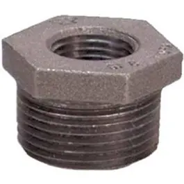 Pipe Fitting, Black Hex Reducing Bushing, 1/2 X 3/8-In. 1