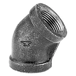Pipe Fitting, Elbow, 45-Degree, Black, 1-In. 1
