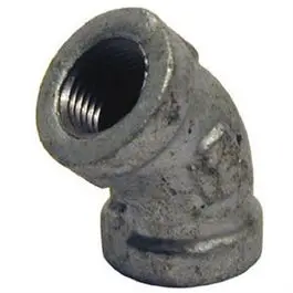 Pipe Fitting, Galvanized Elbow, 45-Degree, 1-In. 1